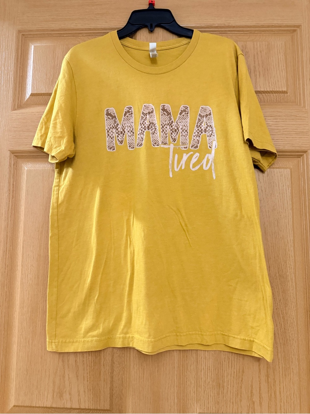 Bella Canvas Yellow "MAMA tired" Short Sleeve Graphic Tee